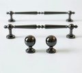 Shiny black traditional shaped bar handle/Black brass cabinet pull/kitchen door handle/Bar drawer pull/furniture hardware/home improvement