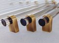 Clear lucite cabinet bar pull handle with bronze fixings /Transparent acrylic drawer handle/lucite furniture hardware with bronze fixings