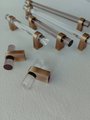 Smoke grey lucite cabinet bar pull handle with bronze fixings/Gray acrylic drawer handle/Grey lucite furniture hardware with bronze fixings