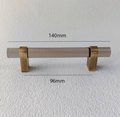 Smoke grey lucite cabinet bar pull handle with bronze fixings/Gray acrylic drawer handle/Grey lucite furniture hardware with bronze fixings