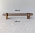 Smoke grey lucite cabinet bar pull handle with bronze fixings/Gray acrylic drawer handle/Grey lucite furniture hardware with bronze fixings
