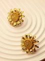 Gold Daisy cabinet handle/Brass flower shaped drawer pull/Gold brass daisy door knob/bedroom furniture hardware/Fresh daisy door handle