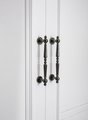 Shiny black traditional shaped bar handle/Black brass cabinet pull/kitchen door handle/Bar drawer pull/furniture hardware/home improvement