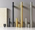 Gold Silver or black textured metal bar handle with wide base/Improved grip cabinet pull/brass kitchen cabinet handle/modern brass hardware
