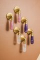 Crystal and brass drop handle/Gemstone drop drawer pull/Semi precious stone drop cabinet pull/Crystal furniture hardware/Amethyst door knob