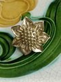 Gold Aster flower cabinet handle/Brass daisy shaped drawer pull/Brass daisy door knob/bedroom furniture hardware/Pretty daisy door handle