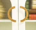 Aged hammered brass semi circle shaped handle/hammered bronze drawer pull/kitchen hardware/large cabinet handle/bronze wardrobe door handle