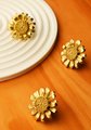 Gold Daisy cabinet handle/Brass flower shaped drawer pull/Gold brass daisy door knob/bedroom furniture hardware/Fresh daisy door handle