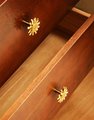 Gold Daisy cabinet handle/Brass flower shaped drawer pull/Gold brass daisy door knob/bedroom furniture hardware/Fresh daisy door handle