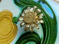 Gold Daisy cabinet handle/Brass flower shaped drawer pull/Gold brass daisy door knob/bedroom furniture hardware/Fresh daisy door handle