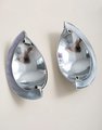 Shiny Brass Cup Handle/Traditional gold or silver semi circle cabinet pull/Shiny kitchen hardware/Polished drawer pull/Traditional hardware