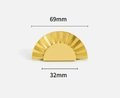Golden sunray design cabinet pull/Gold brass drawer pull/Semi circle door handle/Brass furniture hardware/kitchen handles/home improvement