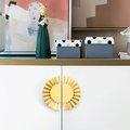 Golden sunray design cabinet pull/Gold brass drawer pull/Semi circle door handle/Brass furniture hardware/kitchen handles/home improvement