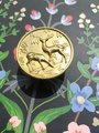 Gold Brass Woodland Scene Drawer handle/Deer and Stag Cabinet Pull/Gold Brass Stag Door Handle/woodland decor/Unusual Furniture hardware