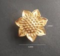 Gold Aster flower cabinet handle/Brass daisy shaped drawer pull/Brass daisy door knob/bedroom furniture hardware/Pretty daisy door handle
