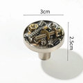 Unique nuts, washers and screws drawer pull/Silver nut style solid nickle cabinet knob/Industrial style door knob/man cave nickle hardware