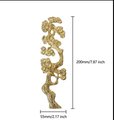 A Pair of cypress tree drawer handles/Gold wardrobe door handles/Large brass cabinet handles/Tree shaped door handles/Furniture hardware