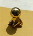 Gold brass man cabinet handle/Small man shaped door handle/Cartoon shaped figurine drawer handle/Child shaped brass furniture hardware