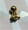 Gold brass man cabinet handle/Small man shaped door handle/Cartoon shaped figurine drawer handle/Child shaped brass furniture hardware