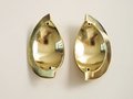 Shiny Brass Cup Handle/Traditional gold or silver semi circle cabinet pull/Shiny kitchen hardware/Polished drawer pull/Traditional hardware