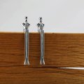 Silver thinking man cabinet handle/man shaped figure door handle/abstract man figurine drawer handle/unusual furniture hardware/Brass handle