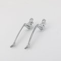 Silver thinking man cabinet handle/man shaped figure door handle/abstract man figurine drawer handle/unusual furniture hardware/Brass handle