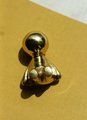 Gold brass man cabinet handle/Small man shaped door handle/Cartoon shaped figurine drawer handle/Child shaped brass furniture hardware