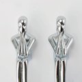 Silver thinking man cabinet handle/man shaped figure door handle/abstract man figurine drawer handle/unusual furniture hardware/Brass handle