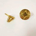 Gold geometric art deco door knob/round gold retro cabinet pull/vintage brass door handle/mid century modern drawer handle/button door knob