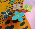 Clover shaped gold drawer handle/Flower shaped cabinet handle with coloured resin inserts/Nursery decor door knobs/IKEA hack door pull