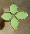Clover shaped gold drawer handle/Flower shaped cabinet handle with coloured resin inserts/Nursery decor door knobs/IKEA hack door pull
