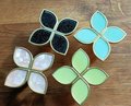 Clover shaped gold drawer handle/Flower shaped cabinet handle with coloured resin inserts/Nursery decor door knobs/IKEA hack door pull