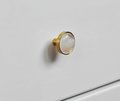 Round polished white quartz or black obsidian drawer knob/Monochrome Drawer pull/gemstone cabinet pull/crystal door handle/stone door knobs