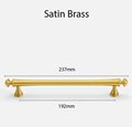 Satin gold French style cabinet bar handle/Unusual matte gold ball design cabinet drawer pull/Gold furniture hardware/Brass kitchen hardware