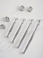 Traditional silver curved cabinet bar handle/Shiny silver drawer pull/silver chrome door handle/brass furniture hardware/kitchen hardware
