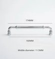 Traditional silver curved cabinet bar handle/Shiny silver drawer pull/silver chrome door handle/brass furniture hardware/kitchen hardware