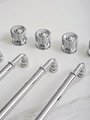 Traditional silver curved cabinet bar handle/Shiny silver drawer pull/silver chrome door handle/brass furniture hardware/kitchen hardware