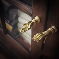 Creepy gold hand shaped door handle/Quirky brass Cabinet Pull/Gold Drawer Handle/Unique door Knob/ furniture hardware/Drinks cabinet handle