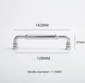 Traditional silver curved cabinet bar handle/Shiny silver drawer pull/silver chrome door handle/brass furniture hardware/kitchen hardware