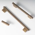 Bronze brass bar handle with wide base/knurled texture cabinet handle/home improvement hardware/oil bronze cabinet handle/bronze hardware