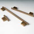 Bronze brass bar handle with wide base/knurled texture cabinet handle/home improvement hardware/oil bronze cabinet handle/bronze hardware