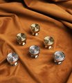 Brass Cabinet Pull/Shiny silver door handle/Solid brass drawer knob/Gold Brass furniture hardware/Chrome Drawer Pull/Classic shaped handle
