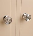 Brass Cabinet Pull/Shiny silver door handle/Solid brass drawer knob/Gold Brass furniture hardware/Chrome Drawer Pull/Classic shaped handle