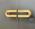 Wide gold brass retro pattern handle/large cabinet pull/big door handle/Wide gold drawer pull/kitchen furniture hardware/mid century modern