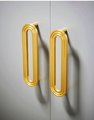 Wide gold brass retro pattern handle/large cabinet pull/big door handle/Wide gold drawer pull/kitchen furniture hardware/mid century modern