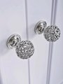 Ornate hollow brass drawer knob/Gold and silver decorative cabinet pull/Regency style door handle/Brass furniture hardware/Rocco drawer pull