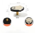 Black and white panda drawer handle/Leather panda cabinet pull/Kids panda door handle/Leather hardware/Childrens decor/Panda door knob
