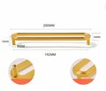 Wide gold brass retro pattern handle/large cabinet pull/big door handle/Wide gold drawer pull/kitchen furniture hardware/mid century modern