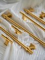 Gold brass bar cabinet handle with retro look/Gold drawer handle/home improvement hardware/Gold cabinet door handle/Gold hardware