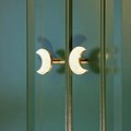 Shiny gold brass moon door handle/Hammered brass drawer knob/home improvement/cabinet pull/Moon door knob/Cabinet handle/Gold brass hardware